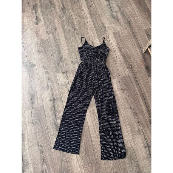 H&M Black  /White Vneck Jersey Jumpsuit size XS - Picture 5 of 6